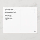 Kerst Haiku Post Kaart met Single Candle (Achterkant)