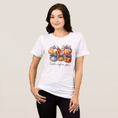 Kerst ,Halloween Thanksgiving pompoen Tri-Blend Shirt (Voorkant volledig)