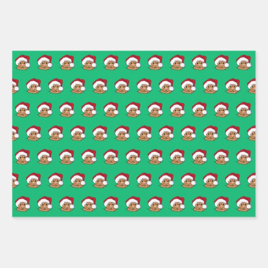 Kerst Hamster Wrapping Paper Set van 3 vellen (Voorkant 3)