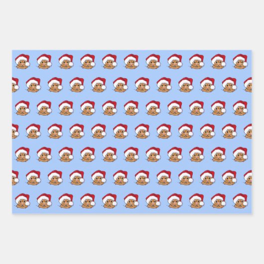 Kerst Hamster Wrapping Paper Set van 3 vellen (Voorkant 2)