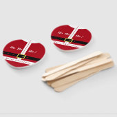 Kerst Hand Fan Grappig Sinterklaas Ontwerp Handwaaier (Niet-gemonteerd)