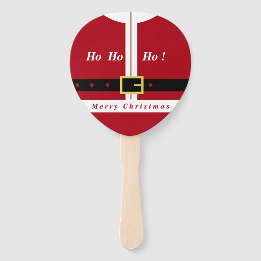 Kerst Hand Fan Grappig Sinterklaas Ontwerp Handwaaier (Achterkant)