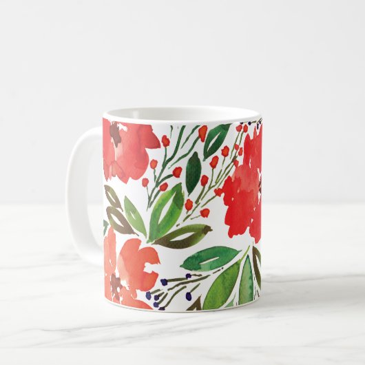 Kerst & Hand geschilderde Mok (Voorkant links)