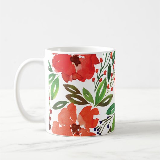 Kerst & Hand geschilderde Mok (Links)