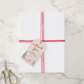 Kerst Hand Getekende Bruiloft Dank Je Cadeaulabel (Met Touw)