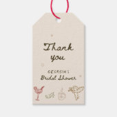 Kerst Hand Getekende Bruiloftsdouche Cadeaulabel (Voorkant)