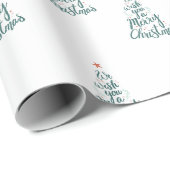 Kerst Hand Lettered Script Inpakpapier (Rol Hoek)