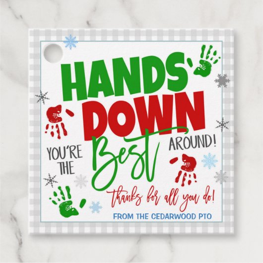 Kerst Hand Sanitizer Gift Label (Voorkant)