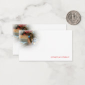 Kerst Hand Script Monogram Elegante Sjabloon (Voorkant / Achterkant in situ)