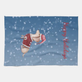 Kerst handdoek dachshond keukenhanddoek (Horizontaal)