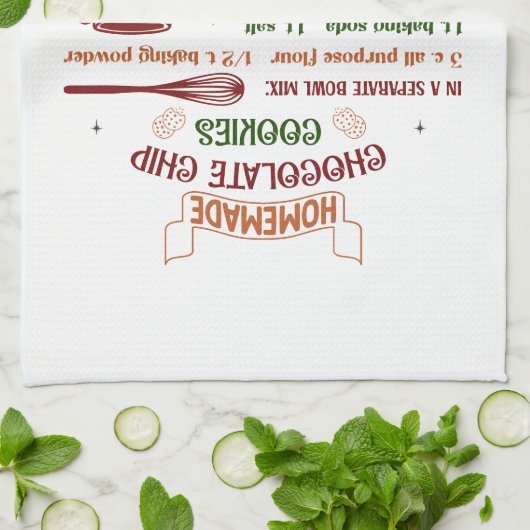 Kerst Handdoek met Chocolade Chip Recept (Gevouwen)