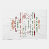 Kerst Handdoek met Chocolade Chip Recept (Horizontaal)