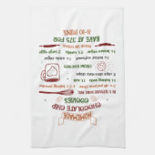 Kerst Handdoek met Chocolade Chip Recept (Verticaal)