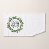 Kerst handdoek - Tinsel Tangle krans (Handdoek)