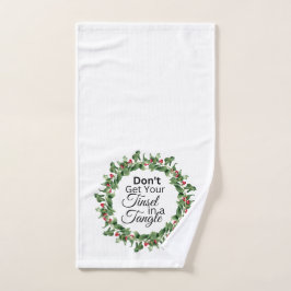 Kerst handdoek - Tinsel Tangle krans