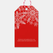 Kerst Handgemaakt Met Liefde Sneeuwvlok Cadeaulabel (Achterkant)