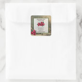 Kerst Handgemaakte zeep Productlabel Vierkante Sticker (Tas)