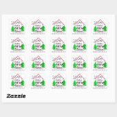 Kerst handgeschreven envelopzegel vierkante sticker (Vel)