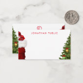 Kerst Handgeschreven Monogram Eenvoudige Sjabloon (Voorkant / Achterkant in situ)