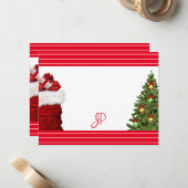 Kerst Handgeschreven Monogram Sjabloon (Voorkant / Achterkant in situ)