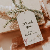 Kerst Handgetekende Bruidsmeisjesfeest Cadeaulabel