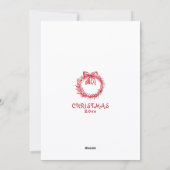 Kerst Handgetekende Feest Uitnodiging (Achterkant)