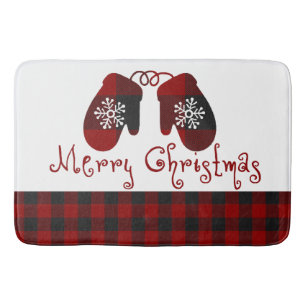 Kerst handschoenen met Kerstmis Badmat