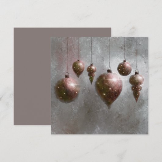 Kerst hangende koperen zilveren Baubles Platte Kaa (Voorkant / Achterkant)