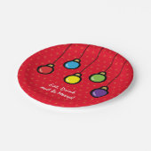 Kerst Hangende Ornamenten Vakantie Viering Papieren Bordje (Gekanteld)