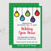 Kerst Hanging Ornament Open Huis Kaart (Voorkant / Achterkant)