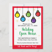 Kerst Hanging Ornament Open Huis Kaart (Voorkant)