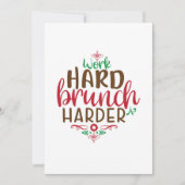 Kerst hard werken brunch harder kaart (Voorkant)