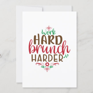 Kerst hard werken brunch harder kaart