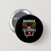 Kerst hardloop rendier renner trainingsteam T Ronde Button 5,7 Cm (Voorkant /achterkant)