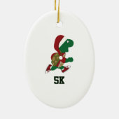 Kerst hardloop schildpad 5K Keramisch Ornament (Achterkant)