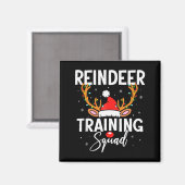 Kerst hardloopteam grappig rendier training squad magneet (Voorkant / Achterkant)