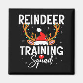 Kerst hardloopteam grappig rendier training squad magneet (Voorkant)