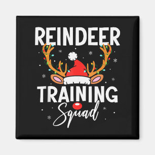 Kerst hardloopteam grappig rendier training squad magneet