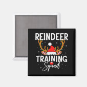 Kerst hardloopteam grappig rendier training squad magneet (Voorkant / Achterkant)