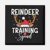 Kerst hardloopteam grappig rendier training squad magneet (Voorkant)
