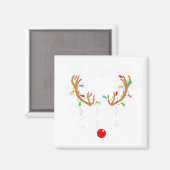 Kerst hardlopende rendier hardloper trainingsteam magneet (Voorkant / Achterkant)