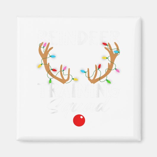 Kerst hardlopende rendier hardloper trainingsteam magneet (Voorkant)
