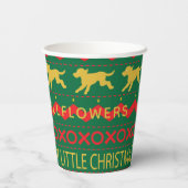 Kerst harige kleine honden papieren bekers (Achterkant)