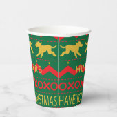 Kerst harige kleine honden papieren bekers (Rechts)