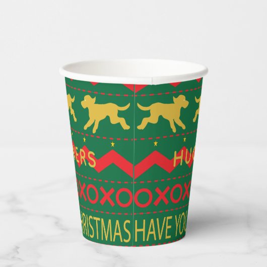 Kerst harige kleine honden papieren bekers (Rechts)
