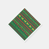 Kerst harige kleine honden servet (Hoek)