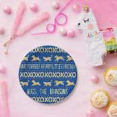 Kerst harige kleine katten en honden papieren bordje (Feest)