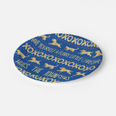 Kerst harige kleine katten en honden papieren bordje (Gekanteld)