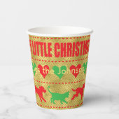 Kerst harige kleine kerst papieren bekers (Achterkant)