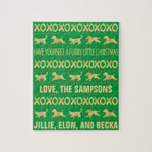 Kerst harige vrienden legpuzzel